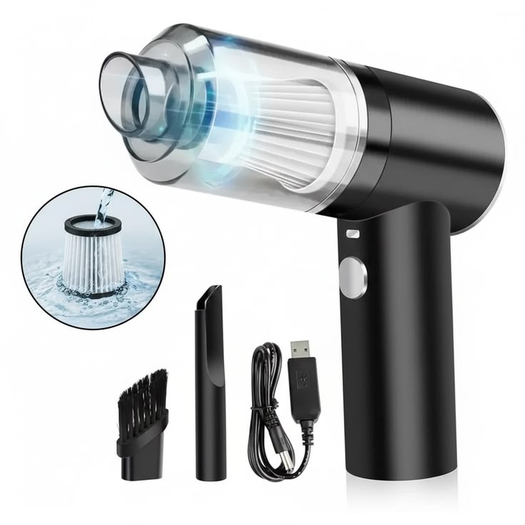 Powerful Rechargeable 2 In 1 Dual Mode Cordless Handheld Wireless Handy Portable light weight Vacuum Cleaner with LED Light